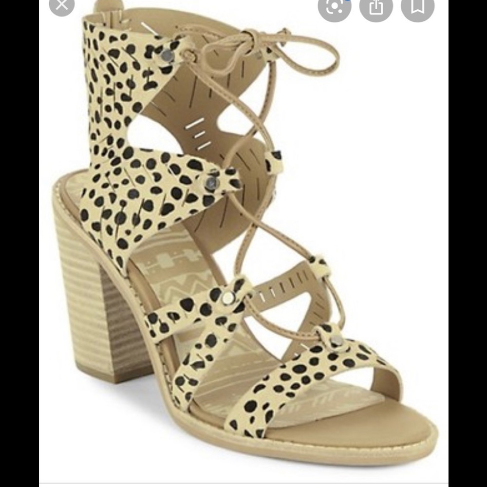 Dolce Vita Leopard Lace Up Sandal